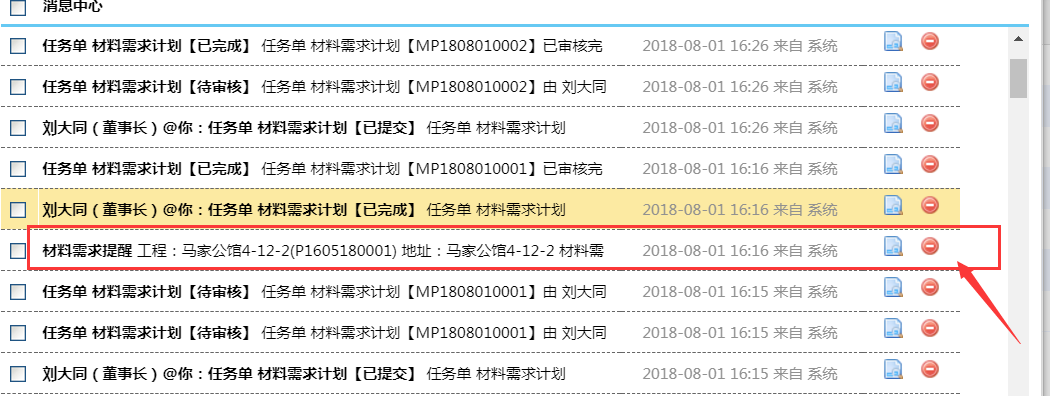 材料進銷存根據采購所需時間的緊迫性進行提醒